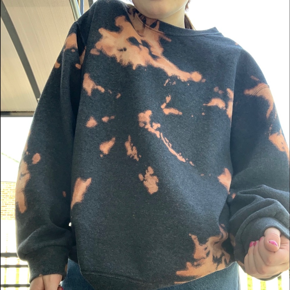 Grey Bleached TieDye Sweatshirt